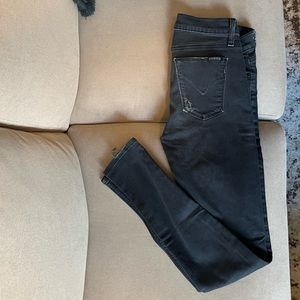 Hudson Krista black ripped skinny jeans